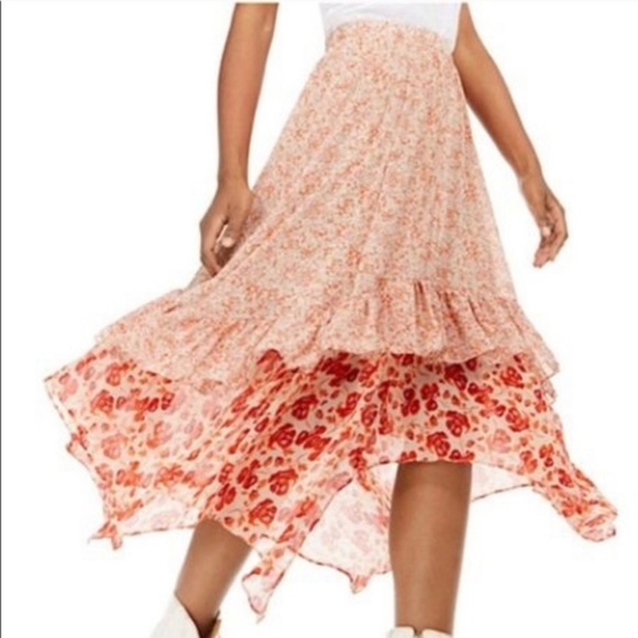 Free People Zuma Drippy Boho Mid Skirt Size 8 NWT - Picture 3 of 11